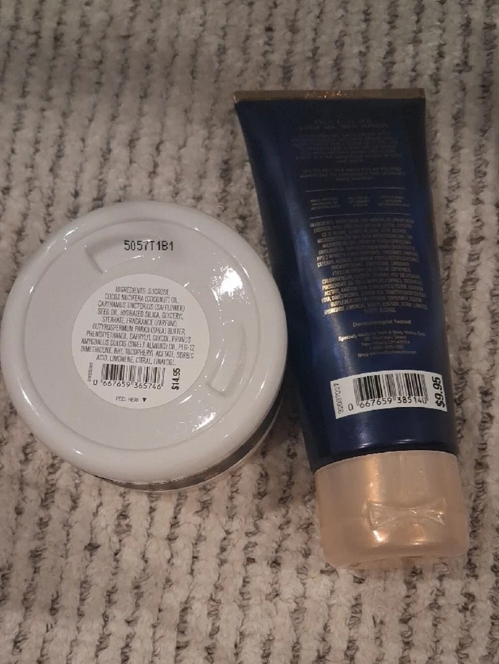 Bath & Body Works True Blue Spa Hand Cream 60 Second manicure Mask